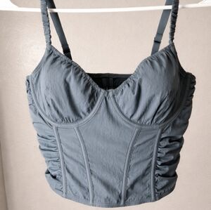 Y2K VINTAGE SEXY Corset Style Ruched CropS/M GILLY HICKS CORSET / NO TAGS ARE ON